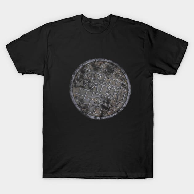 Water lines, manhole cover from Seattle WA T-Shirt by WelshDesigns